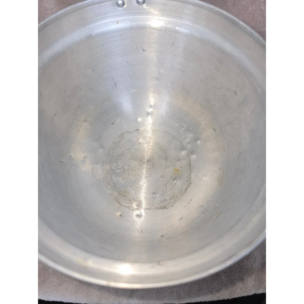Vintage Italian Hammered Aluminum Ice Bucket SB-501 Made in Italy Mid Century